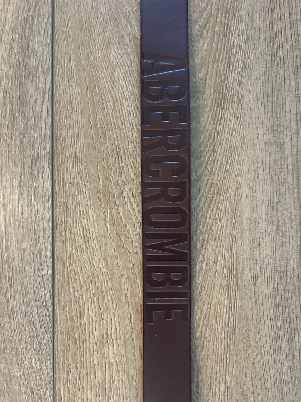 Abercrombie Brown Genuine Leather Logo Belt Size 13-16 Y2K Unisex